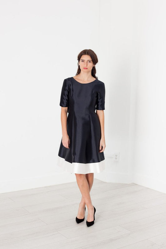 Tie Dress in Navy